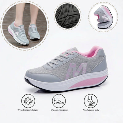 Sportowe buty ortopedyczne z siateczki — ze wsparciem łuku stopy i amortyzacją przyjazną dla kolan