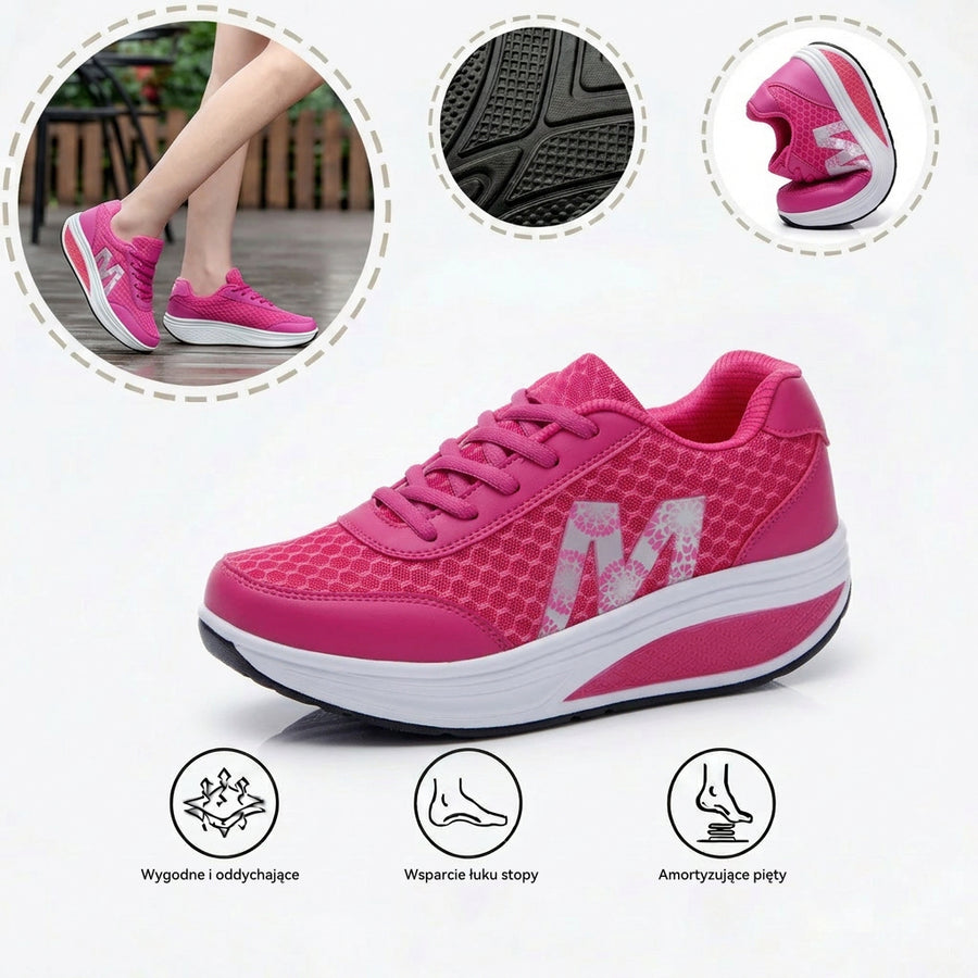 Sportowe buty ortopedyczne z siateczki — ze wsparciem łuku stopy i amortyzacją przyjazną dla kolan
