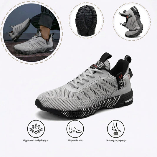 Sportowe buty ortopedyczne z siateczki — z podparciem łuku stopy i amortyzacją przyjazną dla kolan