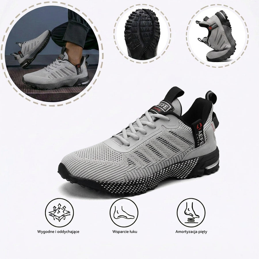 Sportowe buty ortopedyczne z siateczki — z podparciem łuku stopy i amortyzacją przyjazną dla kolan