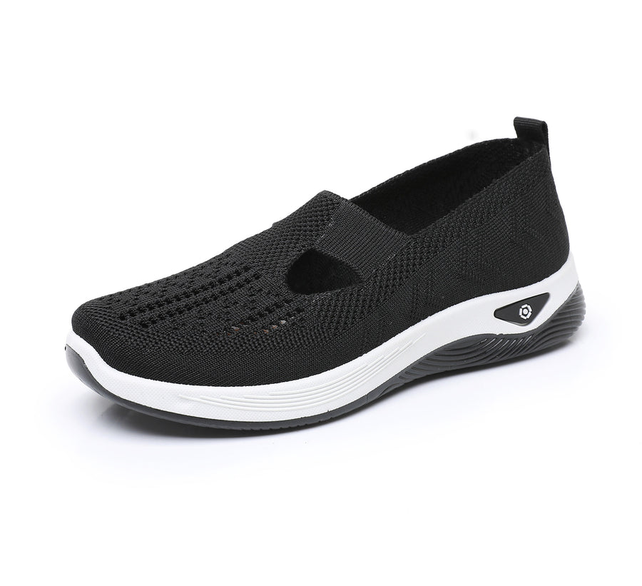 Ortopedyczne buty sportowe z siateczką – z podparciem łuku stopy, łagodzące ból; miękkie i amortyzujące.
