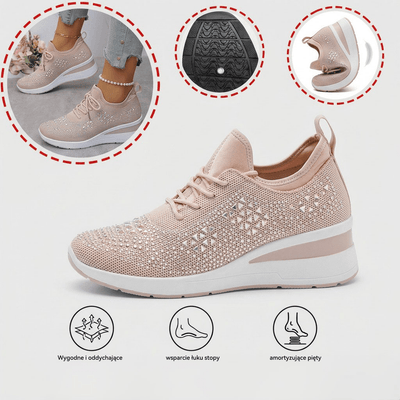 Ergonomiczne buty ortopedyczne — wbudowana podpora łuku stopy, ulga w bólu stóp i amortyzacja wstrząsów przy każdym kroku