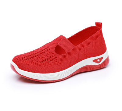 Ortopedyczne buty sportowe z siateczką – z podparciem łuku stopy, łagodzące ból; miękkie i amortyzujące.