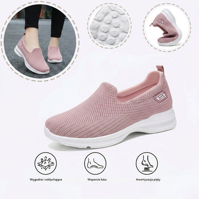 Ortopedyczne buty sportowe z siateczką — z podparciem łuku stopy, łagodzące ból; miękkie i amortyzujące.