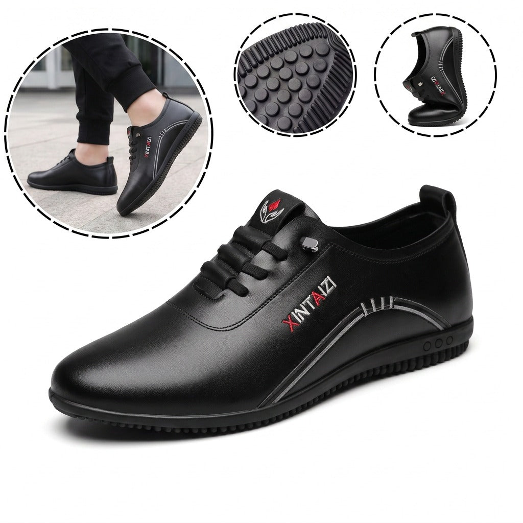 Ergonomiczne buty ortopedyczne ze skóry — wykonane z najwyższej jakości włoskiej skóry bydlęcej, z podparciem łuku stopy, które pomaga złagodzić ból stóp