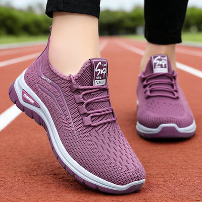 Ortopedyczne buty sportowe z siateczką – z podparciem łuku stopy, łagodzące ból; miękkie i amortyzujące.
