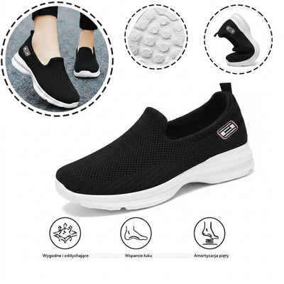 Ortopedyczne buty sportowe z siateczką — z podparciem łuku stopy, łagodzące ból; miękkie i amortyzujące.