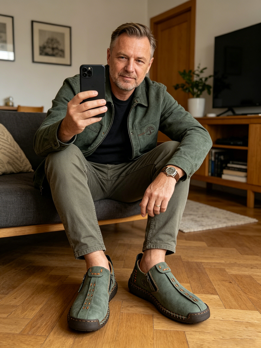 Wygodne i codzienne buty ortopedyczne — z włoskiej matowej, miękkiej skóry bydlęcej, z podparciem łuku stopy