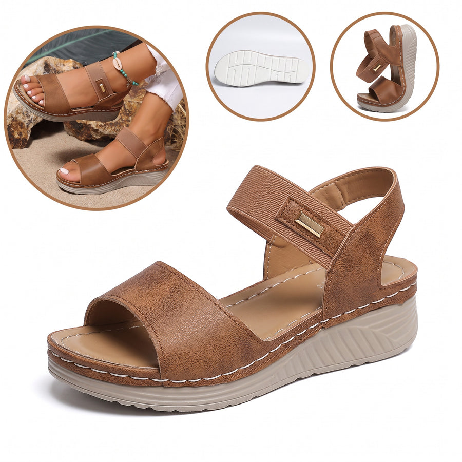 Antypoślizgowe, oddychające sandały — z podparciem łuku stopy, łagodzące ból; miękkie i amortyzujące.