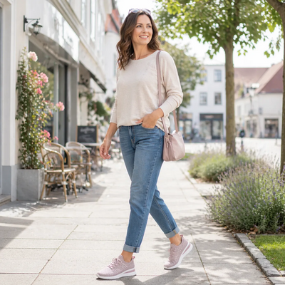 Ergonomiczne buty ortopedyczne — wbudowana podpora łuku stopy, ulga w bólu stóp i amortyzacja wstrząsów przy każdym kroku