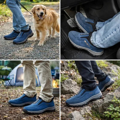 Wygodne ortopedyczne buty z zamszu – zapewniające wsparcie łuku stopy i łagodzące ból