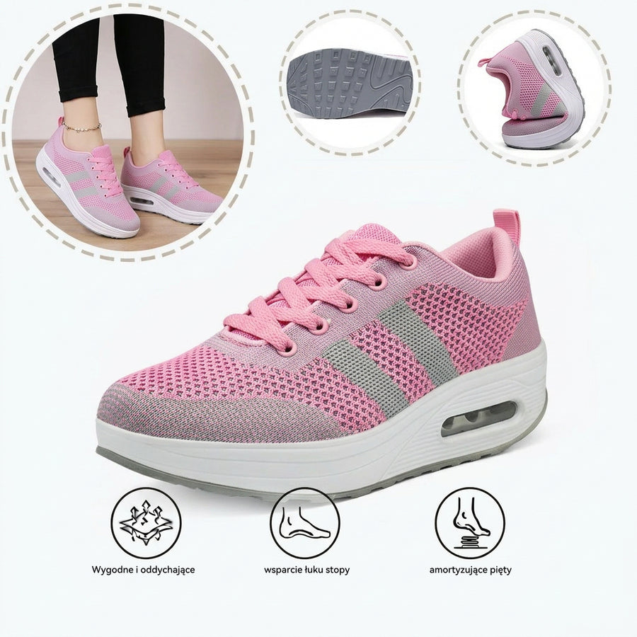 Sportowe buty ortopedyczne z siateczki — ze wsparciem łuku stopy i amortyzacją przyjazną dla kolan