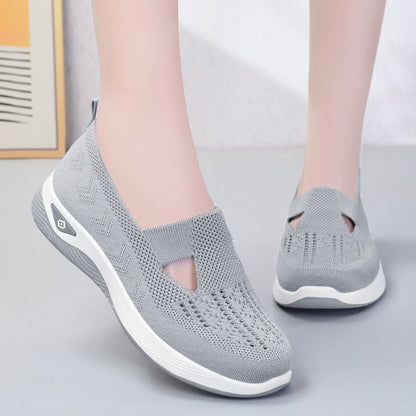 Ortopedyczne buty sportowe z siateczką – z podparciem łuku stopy, łagodzące ból; miękkie i amortyzujące.