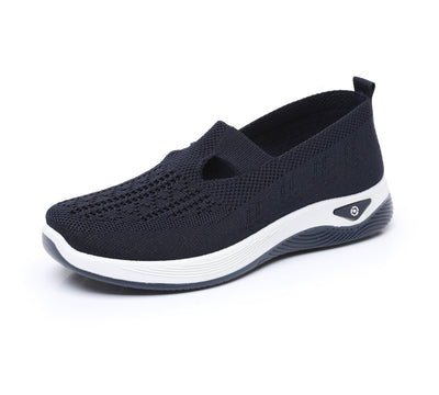 Ortopedyczne buty sportowe z siateczką – z podparciem łuku stopy, łagodzące ból; miękkie i amortyzujące.