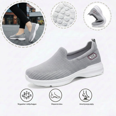 Ortopedyczne buty sportowe z siateczką — z podparciem łuku stopy, łagodzące ból; miękkie i amortyzujące.