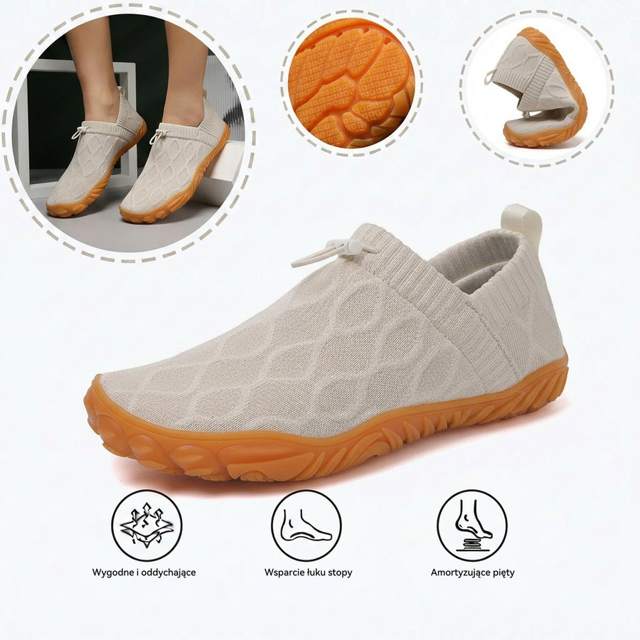 Ortopedyczne buty sportowe z siateczką — z podparciem łuku stopy, łagodzące ból; miękkie i amortyzujące.