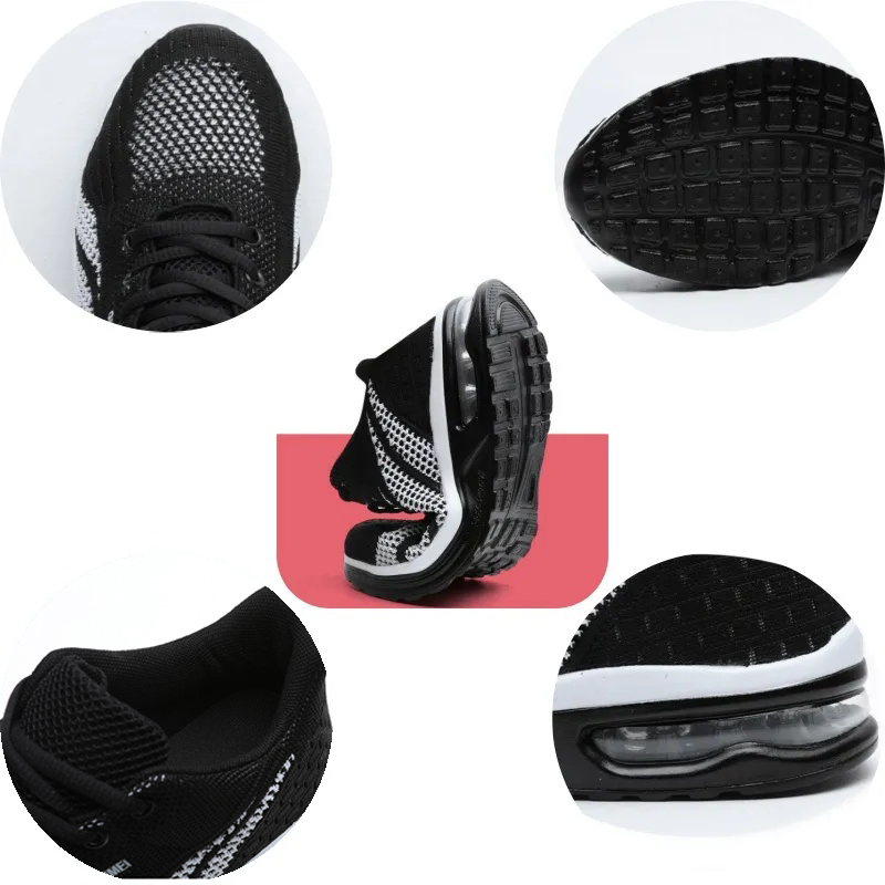 Ortopedyczne buty sportowe z siateczki – wsparcie łuku stopy, amortyzacja, ochrona kolan, oddychające i suche.