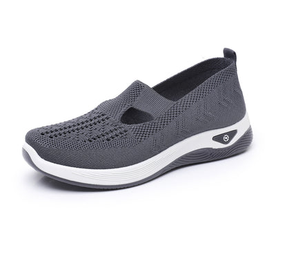 Ortopedyczne buty sportowe z siateczką – z podparciem łuku stopy, łagodzące ból; miękkie i amortyzujące.