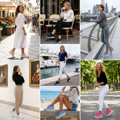 Ergonomiczne buty ortopedyczne — wbudowana podpora łuku stopy, ulga w bólu stóp i amortyzacja wstrząsów przy każdym kroku