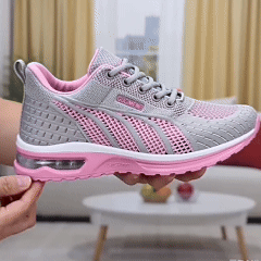 Ortopedyczne buty sportowe z siateczki – wsparcie łuku stopy, amortyzacja, ochrona kolan, oddychające i suche.