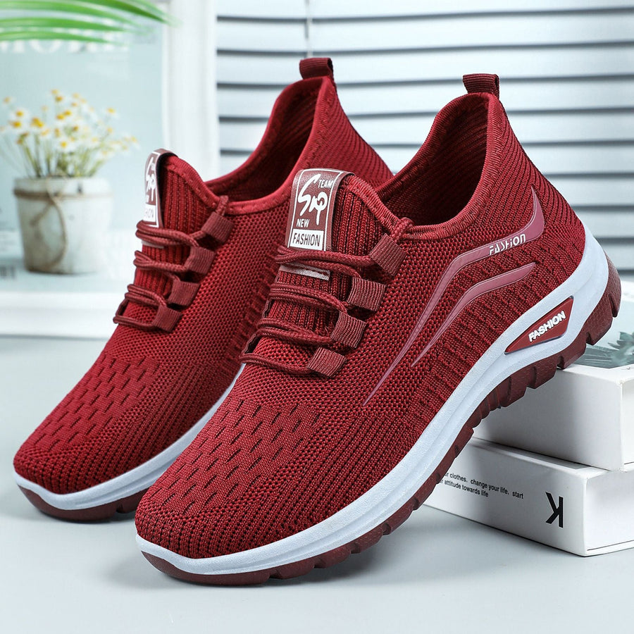 Ortopedyczne buty sportowe z siateczką – z podparciem łuku stopy, łagodzące ból; miękkie i amortyzujące.